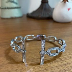 Michael Kors Hinged Link Open Cuff Bracelet